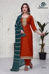 Mullbarry Vol 1 By Sankheswer Roman Silk Kurti With Bottom Dupatta Suppliers In India

